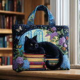 Handmade Chat Noir Bag on Books