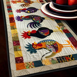 Quilted Table Runner - Rooster Parade