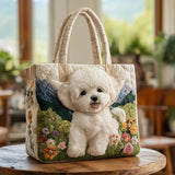 Handmade Quilted Bag with Dog Motif