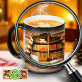 Ceramic Mug with Magic Bookshelf and Heat Effect