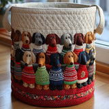 Dachshund Parade | Handcrafted Laundry Basket